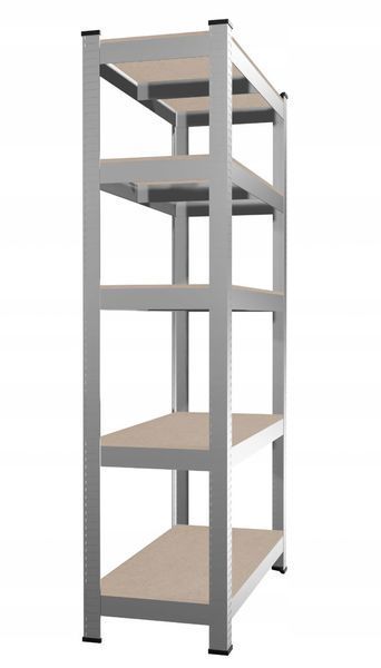 Стелаж металевий 180x90x30  5 полиць, навантаження  175кг - на полицю (сірий) GWI5870 фото